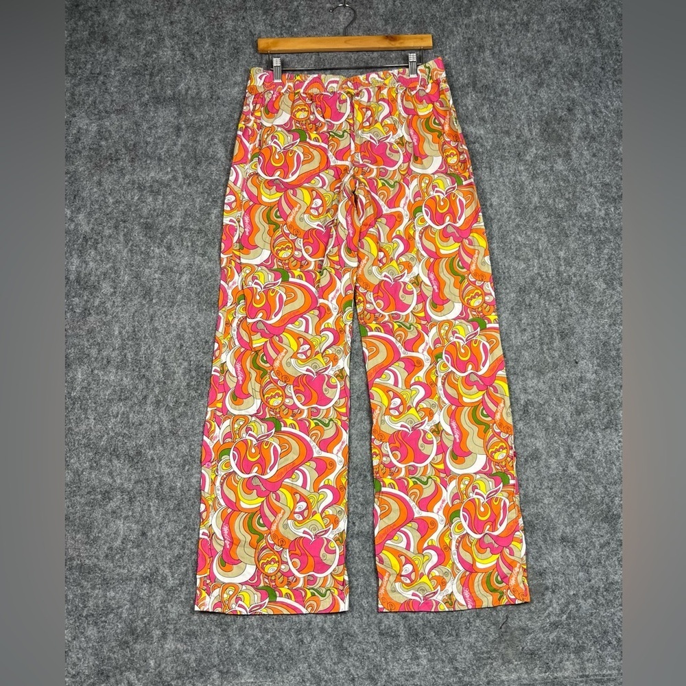 Vintage Apple Bottoms Pink & Orange Retro Swirl Pants Size Medium